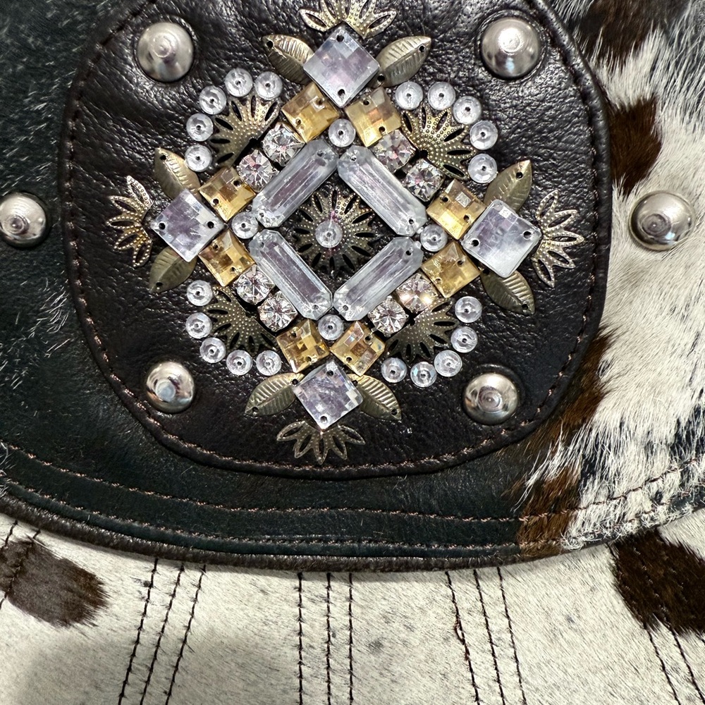 Cowhide Leather Black and White Women's Purse. NEW! - Picture 6 of 16